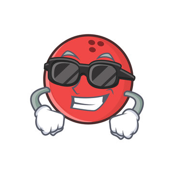 Super Cool Bowling Ball Character Cartoon