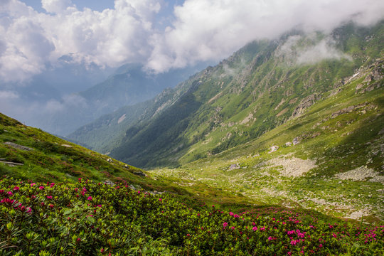 Panorama dal colle del Croso, Biella Valsesia Piemonte Italia
