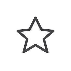 Star line simple icon, outline vector sign, linear style pictogram isolated on white. Favorite symbol, logo illustration. Editable stroke. Pixel perfect vector graphics