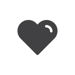 Heart simple icon vector, filled flat sign, solid glyph isolated on white. Love, favorite symbol, logo illustration. Pixel perfect vector graphics