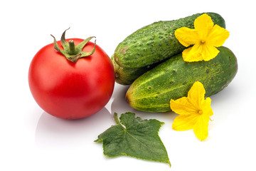 Cucumber with tomato
