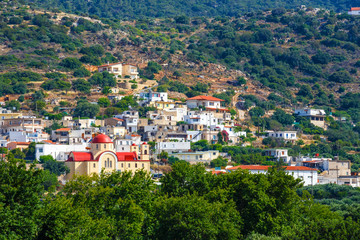 Naklejka premium View of Lasithi Plateau on Crete island, Greece