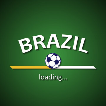 Brazilian soccer background template