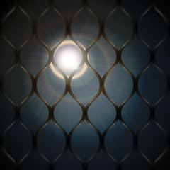 Moonlight behind bars background