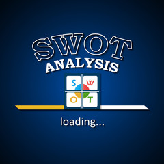 SWOT analysis is loading - business template design