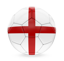 Soccer Ball England Flag Isolated