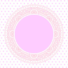 Pink Lace doily background