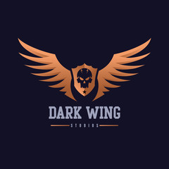 Dark wing logo template