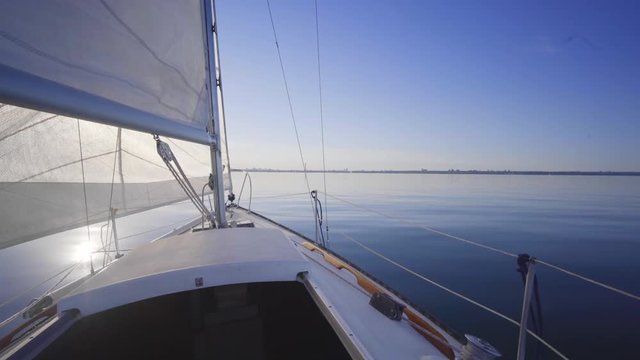 sailboat in summer on the lake ontario toronto