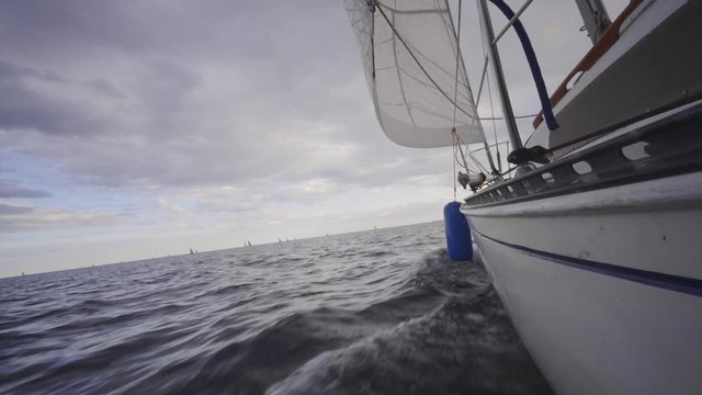 sailboat in summer on the lake ontario toronto