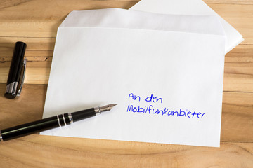Ein Brief an den Mobilfunkanbieter