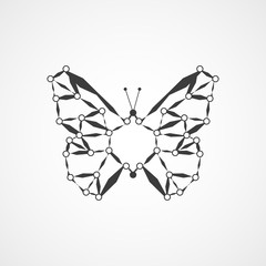 Molecular structure in the form of butterfly