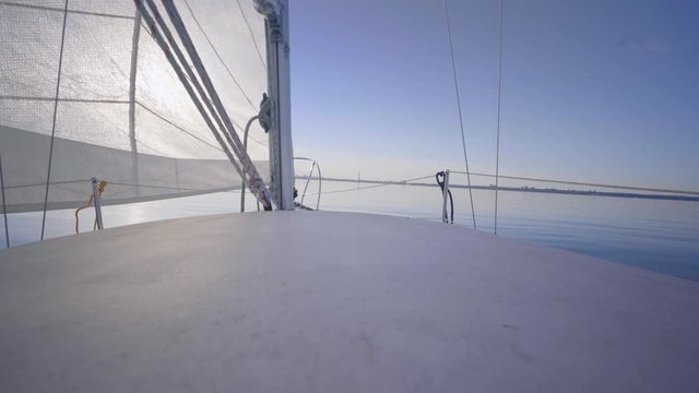 sailboat in summer on the lake ontario toronto