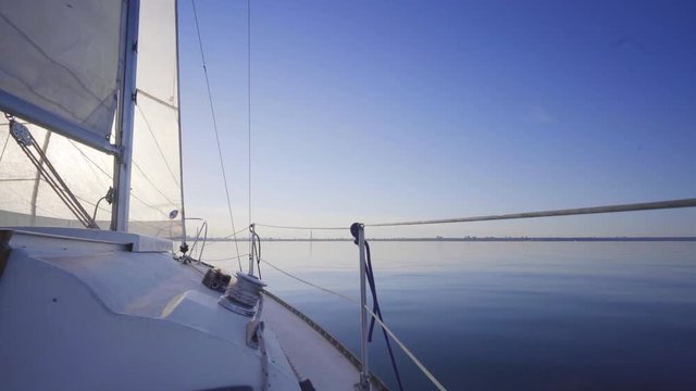 sailboat in summer on the lake ontario toronto