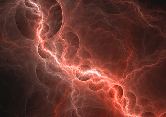 Red hot plasma, electrical lightning background