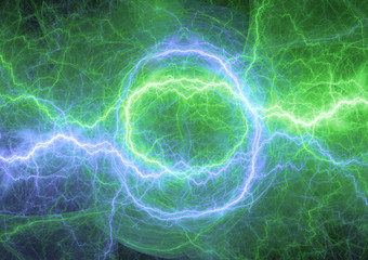 Green power, plasma and energy background