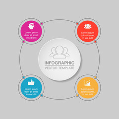 Vector infographic template for diagram, graph, presentation, chart, business concept with 4 options.