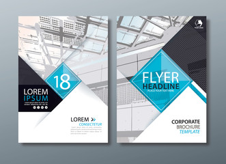Black blue annual report brochure flyer design, Leaflet cover presentation, book cover template, layout in A4 size.