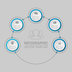 Vector infographic template for diagram, graph, presentation, chart, business concept with 6 options.