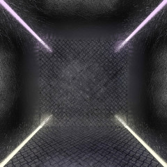 Background of metal with repetitive patten. 3D rendering