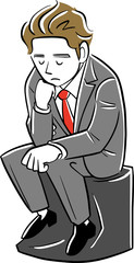 考えるビジネスマン
