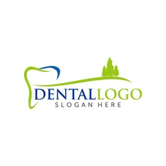forest dental Illustration Logo Vector