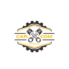 car garage retro emblems logo