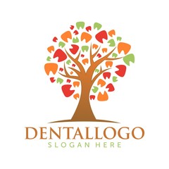 Obraz premium tree dental Illustration Logo Vector