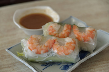 Vietnamese food fresh roll