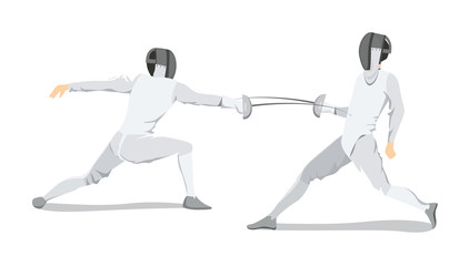 Fototapeta premium Isolated fencing athlete.