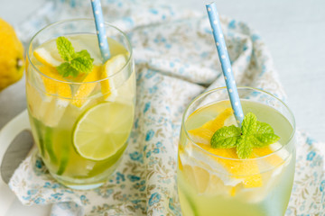 Summer citrus fruits drink