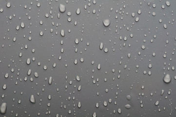 water drops on a gray background