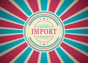 Import Retro Vintage Style Stamp Background