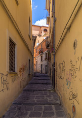 POTENZA, ITALY - The capital of Basilicata region, southern Italy, city rebuilt after the devastating earthquake of the year 1980.