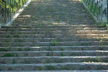 Old vintage stone stairs