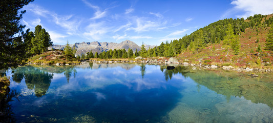 Fototapeta na wymiar Mountain Lake Panorama