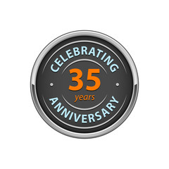 Celebrating anniversary 35 years badge  