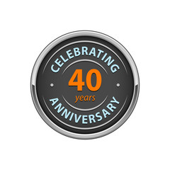 Celebrating anniversary 40 years badge  