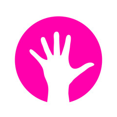 Obraz premium Human palm vector icon