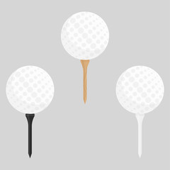 Black, wooden and white golf