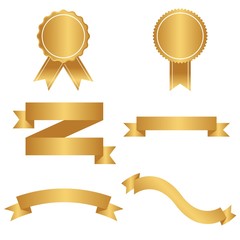 Set Of Blank Ribbon Tag For Business Illustration Vector