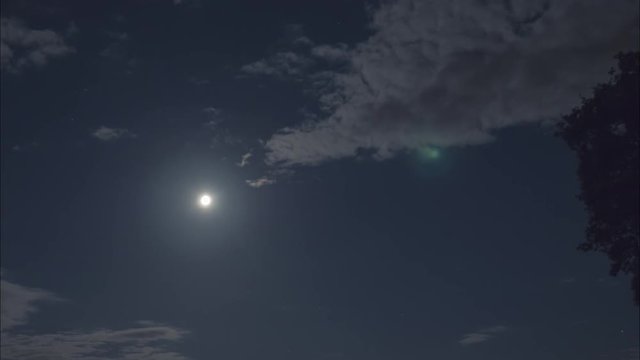 moon clouds timelapse sky