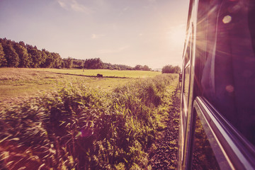 Summer train road to nowhere backgroud picture