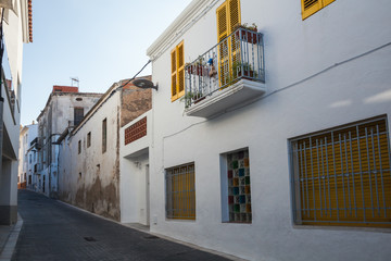 Street view with living houses. Calafell