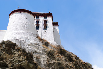 The Potala palace tower in Lhasa, Tibet