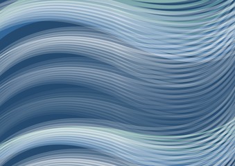 White waves of dark blue background, abstract vector image corresponding with sea theme