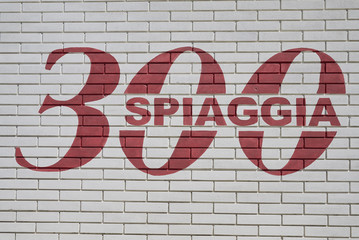 Milano Marittima, Italy - July 31, 2017: Beach club logo