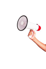 megaphone on white background.