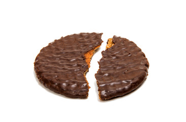 Dutch waffles in chocolate isolated