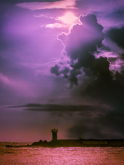 Naklejka na ściany i meble Purple clouds